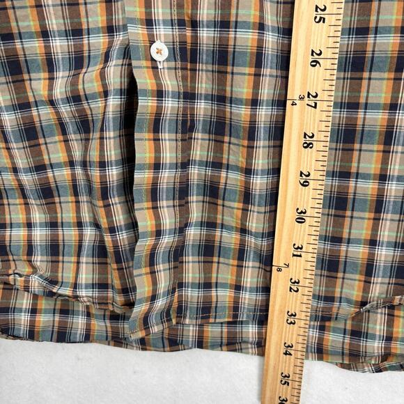 Cinch Mens Button Down Shirt Size XXL Brown Plaid Western Cowboy Contrast Cuff - Picture 13 of 14